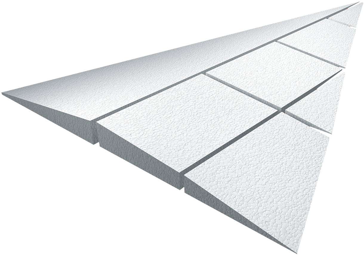 Flachdach-Dämmplatte grau